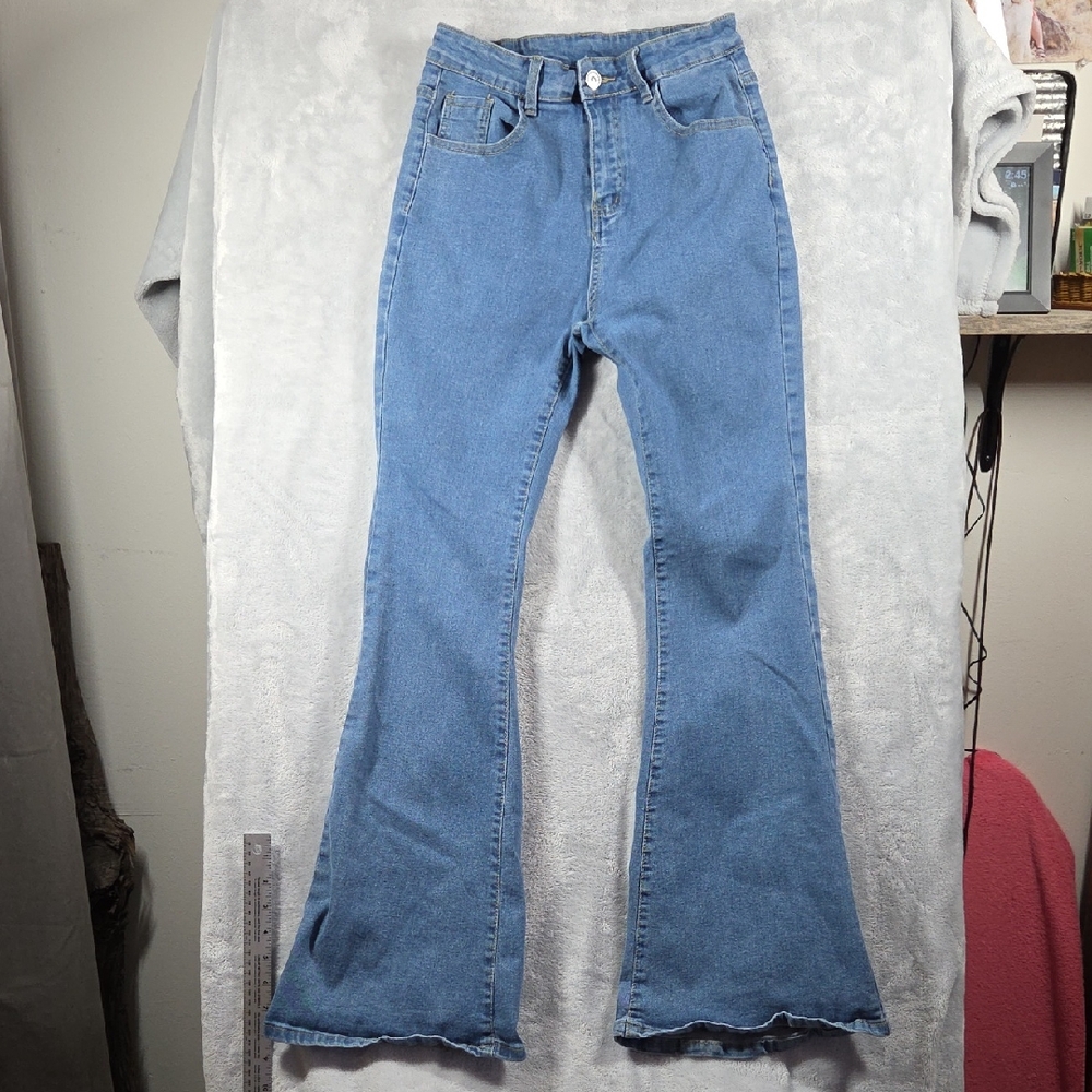 Jeans Wear Brand Jeans Sz Lg. Flare Embroidered Boho 70's 0707